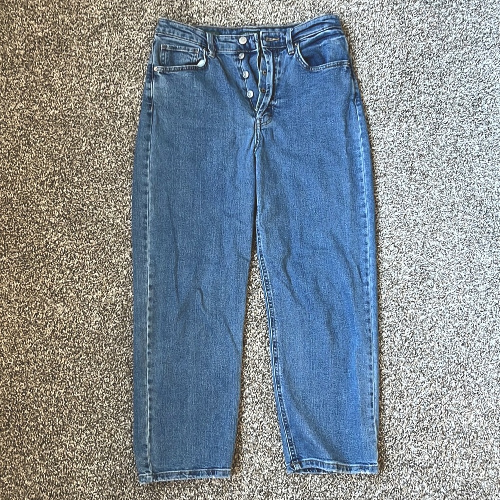 Wild Fable High Rise Jeans (Wide Leg) - Medium Wash - Size 8